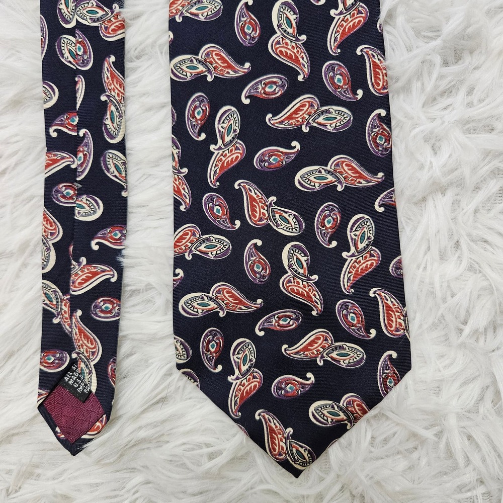 Christian Dior Men's Paisley 100% Silk‎ Neck Tie